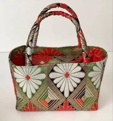 기모노 백 일본 의류 나고야 오비 순수 실크 A5 사이즈