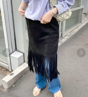 시너리 shenery 프린지 타이트 스커트