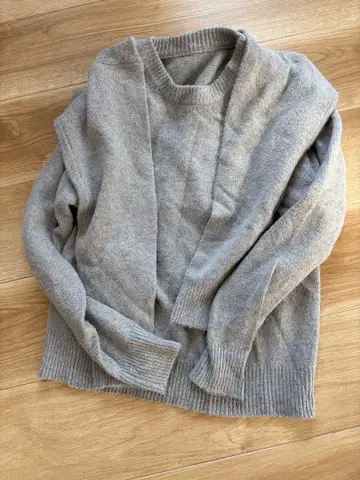 MiumannH 그레이 긴팔 스웨터