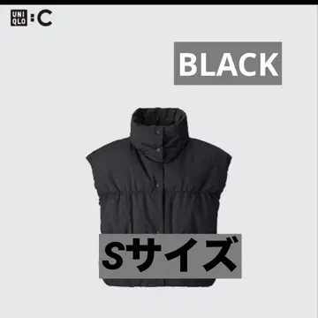 유니클로C 다운 크롭 베스트 S 사이즈