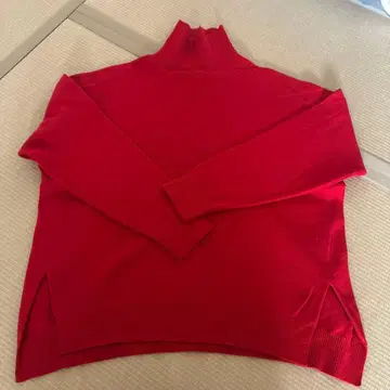 beauty and youth 빨간색 터틀넥 니트 코튼 캐시미어