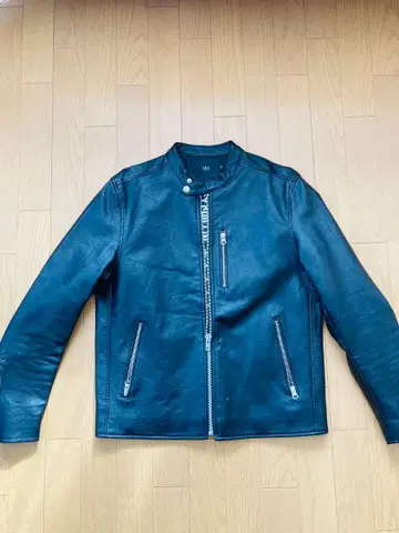 AZUL 블랙 가죽 라이더 자켓 M