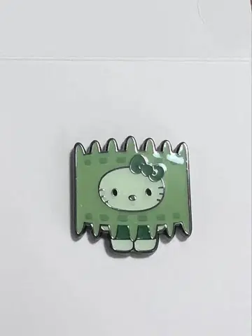 오사카 간사이 박람회 일본관 모 키티 네오플라길리아 핀 배지