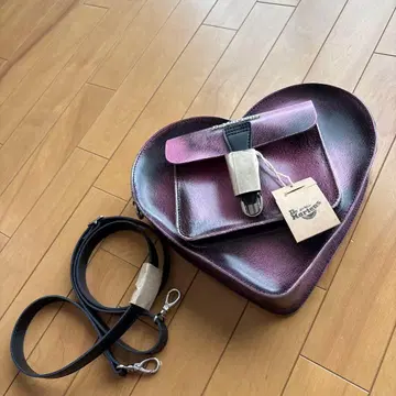 하트형 숄더백 퍼플 블랙