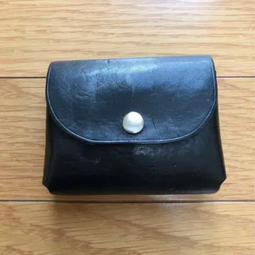 지갑 미니 지갑 천연 가죽 소가죽 블랙 가죽 지갑 블랙 히메지 가죽