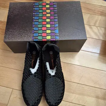 새상품 BM Bernic 블랙 뜨개질 부티 22cm