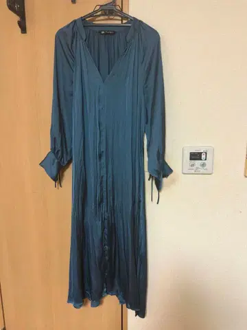 ZARA 다크 블루 셔츠 원피스 긴팔 S