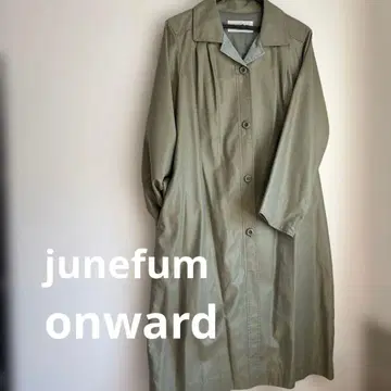 Junefum Onward 올리브 그린 롱 코트 스텐카라 코트