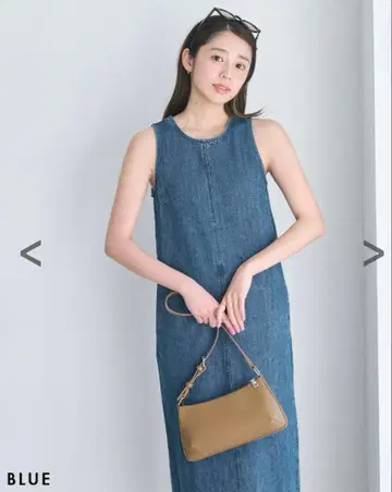 베이스먼트 온라인 암홀 데님 원피스