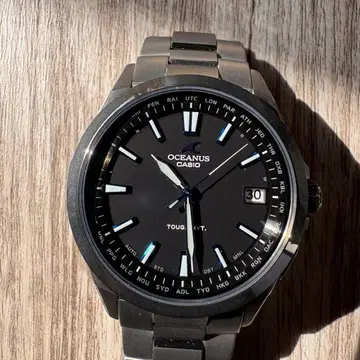 카시오 손목시계 오시아나스 OCEANUS 전파 솔라 실버
