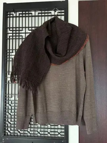 [새상품급: 마키 텍스타일 ganga 공방 수제 울 스톨]