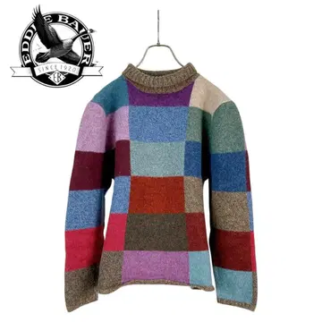 01T474 Eddie Bauer 램스울 100% 니트 스웨터