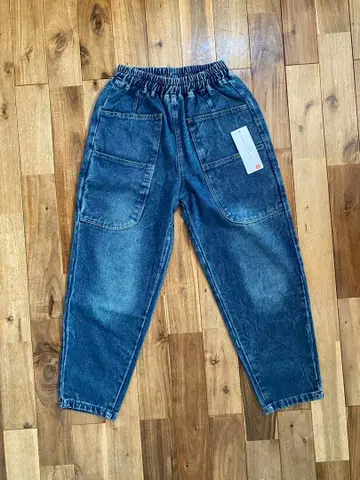 [ 새상품 ] 블루 데님 팬츠 허리밴딩