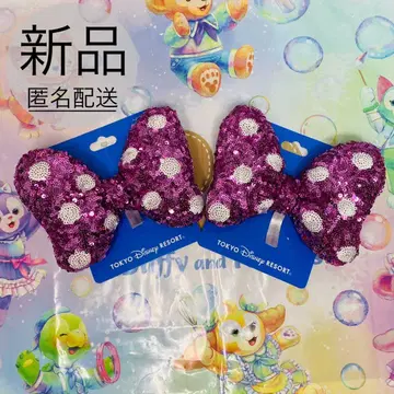 새상품 핑크 리본 머리끈 디즈니 리조트 스팽글 미니 2개