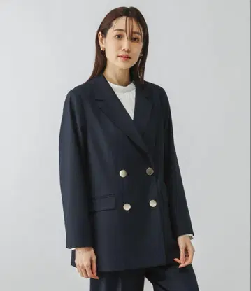 GLOBAL WORK 우츠쿠 실루엣 더블 자켓