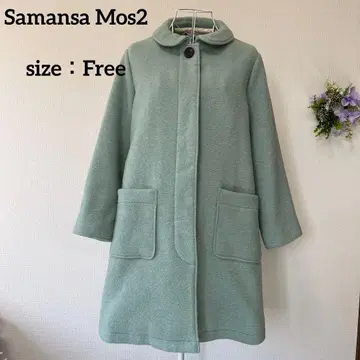 [ Samansa Mos2 ] 울 혼방 롱 코트 아우터