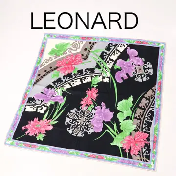 H3379n 레오나르 꽃무늬 일본제 스퀘어 스카프 소반