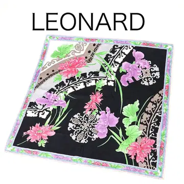 H3379n 레오나르 꽃무늬 일본제 스퀘어 스카프 소반