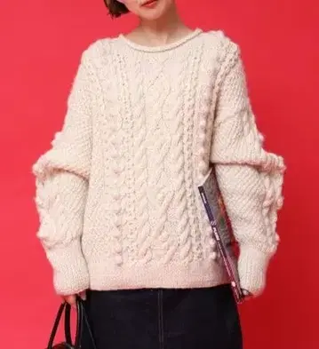 CHILD WOMAN 네팔 길 박스 케이블 풀오버