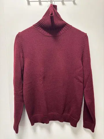 [ ZANONE / 자노네 ] 터틀넥 니트 버건디 L 사이즈