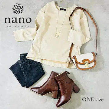 nano universe 스웨이드 느낌 풀오버 베이지 F 고급 캐주얼