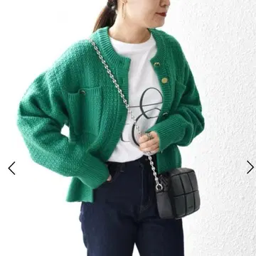 트위드 골드 버튼 가디건 SHIPS