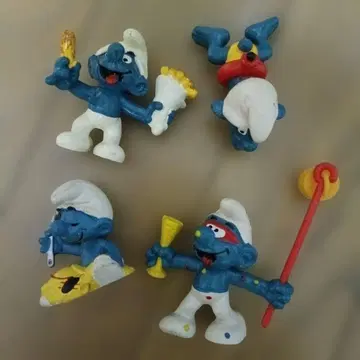 스머프 피규어 4개 세트