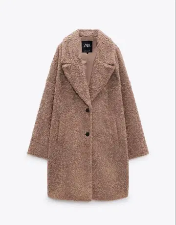 자라 ZARA 플리스 롱 코트 푸들 코트