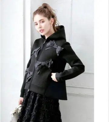 [ 미사용 새상품 ] 체스티 Chesty 본딩 리본 더블 지퍼 후드티