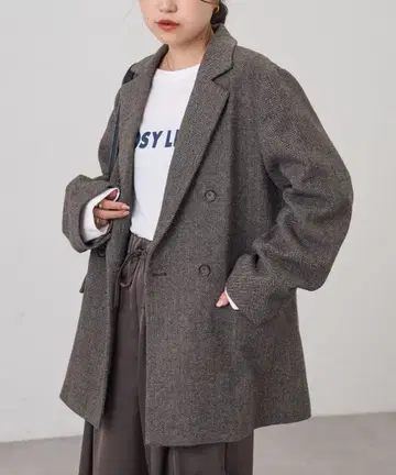 [ 새상품급 ] CIAOPANIC TYPY 트위드 오버 자켓