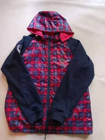 23구 골프 체크 무늬 후드 부착 자켓 ~ 베스트 사이즈 III