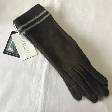 MACKINTOSH 매킨토시 스마트폰 대응 장갑 ( 짙은 갈색 밑단 라인