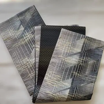 전통 후쿠로 오비 줄무늬 노을 금실 새상품급 미사용품