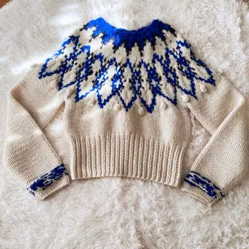 새상품급 Edit.For.LuLu 에디트포르 루루 노르딕 무늬 스웨터