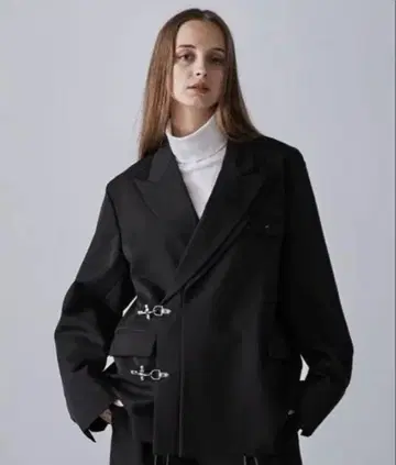 새상품 CLEL 프라임TR 더블 라펠 테일러드 자켓 블랙 XS