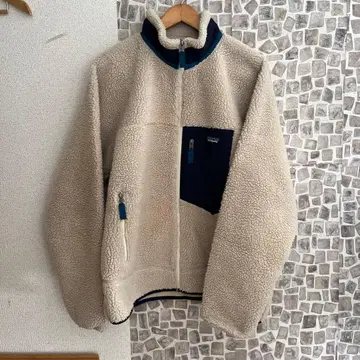 patagonia 플리스 자켓 L 사이즈 베이지 네이비