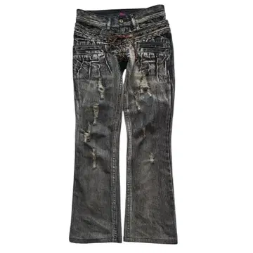 레어 00s archive midas 미다스 더블 허리 청바지