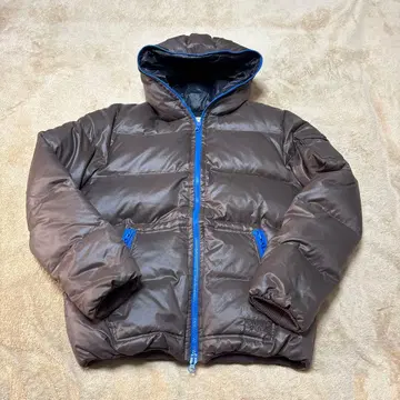 TOMMY 후드 부착 브라운 다운 자켓 M
