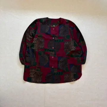 빈티지 쇼와 레트로 노카라 셔츠 아카이브 스트릿 y2k