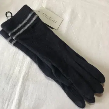 MACKINTOSH 매킨토시 스마트폰 대응 장갑 (네이비 밑단 라인)