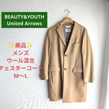 [ BEAUTY&YOUTH ] 남성용 체스터 코트 M-L 베이지 울
