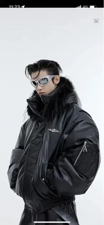 ArguE Culture 인조 가죽 다운 자켓