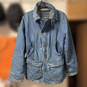 BLUE/BLUE 데님 보아 안감 특이형 커버올 자켓