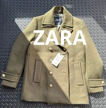 [ 새상품 ] ZARA 올리브 그린 피 코트