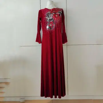 구제 의류 배송비 포함 드레스 벨로아 빨간색