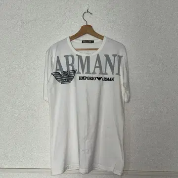 ARMANI 화이트 T셔츠 XXL