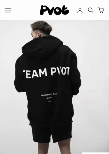 TEAM PVOT HOODIE - VER.2 (블랙)