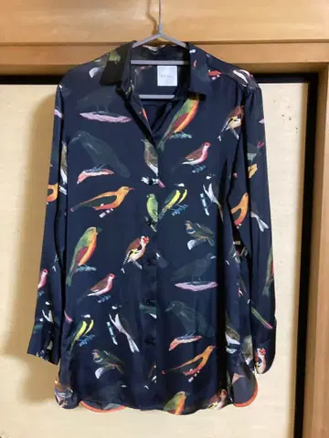 폴 스미스 버드 프린트 블라우스 셔츠 사이즈 38