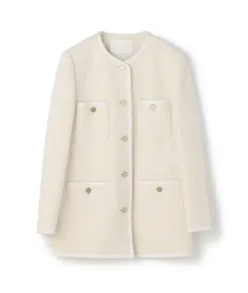 ballsey 보르지 슬라브 코튼 트위드 4 포켓 자켓