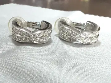 SWAROVSKI 크로스 후프 클립 귀찌